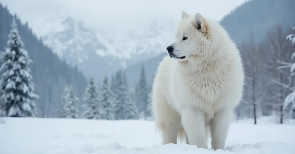 Big White Fluffy Dog